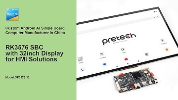 Pretech ODM RK3576 SBC with 32-inch Open Frame Display Kits: Smart Industrial HMI Solution