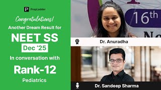 How Dr. Anuradha Secured Neet Ss Rank 12 Candid Interview With Dr. Sandeep Sharma