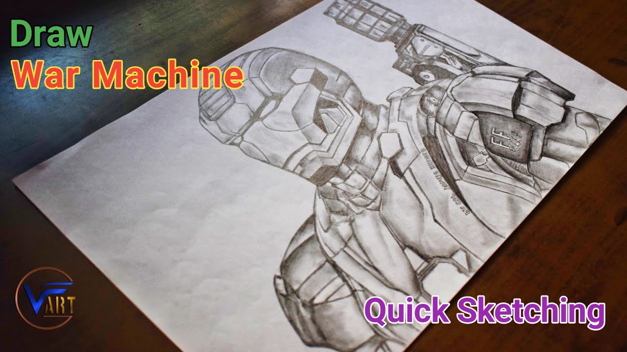 How to Draw War Machine | The Avengers - YouTube