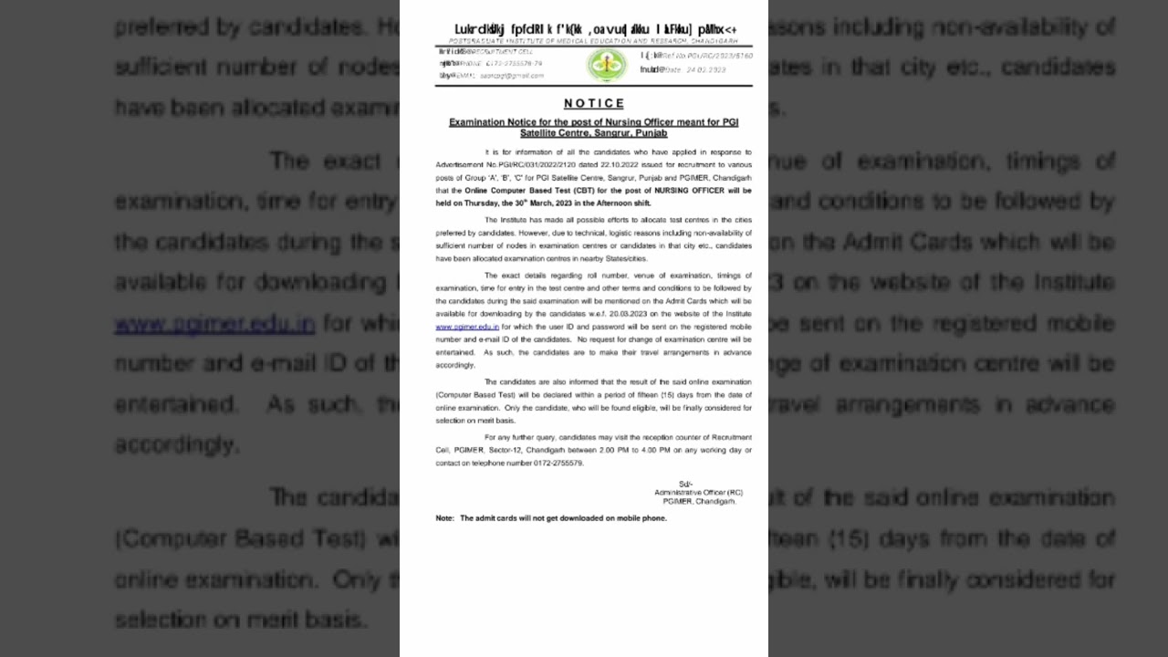 PGI Chandigarh exam date aa gyi 👏👏👏☺️☺️☺️