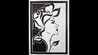 drawings simple drawing marker flower flowers lady