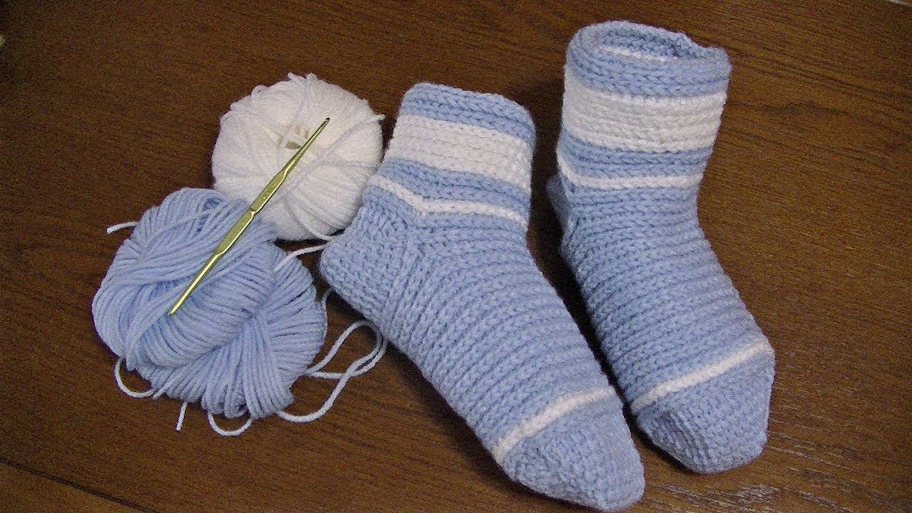 かぎ針編み 靴下の編み方how To Crochet Socks Youtube