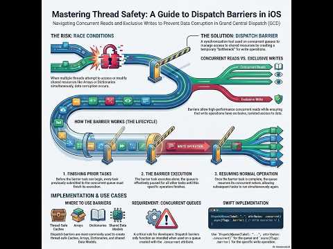 Making Shared Data Thread-Safe in iOS with Dispatch Barriers | Hindi