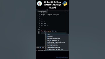 Day 3:  Easy Right - Angled Triangle Pattern in Python | 30 Days of Code