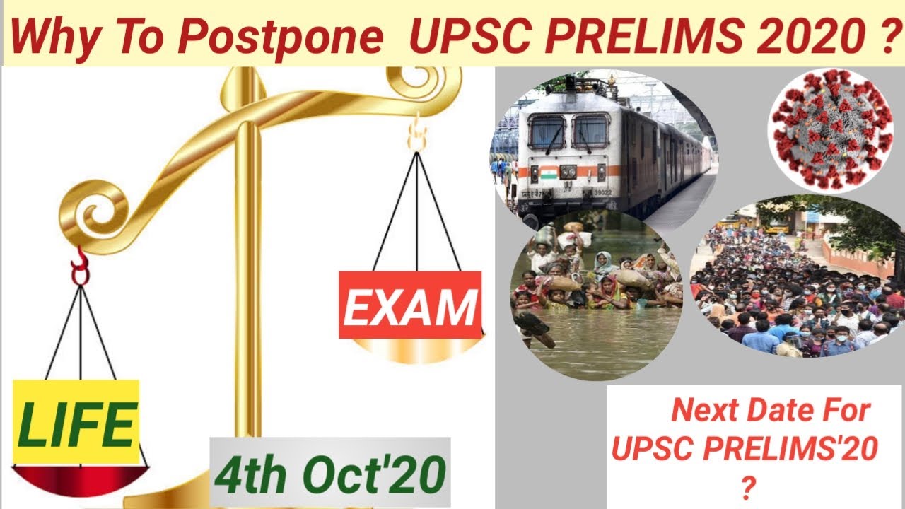 Why Postpone UPSC PRELIMS 2020 UPSC CSE PRELIMS 2020 NEW DATE FOR 