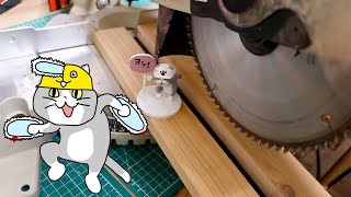 丸太の縦引きノコ玉打ち DIY】丸太を縦に切る【丸のこ・レシプロソー