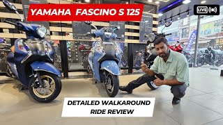 2023 YAMAHA FASCINO S 125 fi हाइब्रिड स्कूटर | detailed walkaround ride review