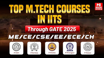 Top M.Tech Courses in IITs Through GATE 2025 | Best Options for ME, CE, CSE, EE, ECE, CH | MADE EASY