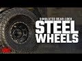 Black Simulated Bead-Lock Steel Wheels