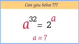 Germany | Nice Exponential Maths Problem | Maths Olympiad | Find a = 