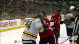 Dennis Seidenberg vs Chris Neil Oct 30, 2010