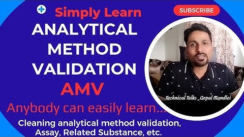How to perform AMV ("Analytical Method Validation") | AMV in Hindi | Quality