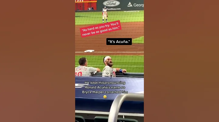 Bryce had to make sure that Acuña was getting heckled correctly 🤣#shorts - DayDayNews