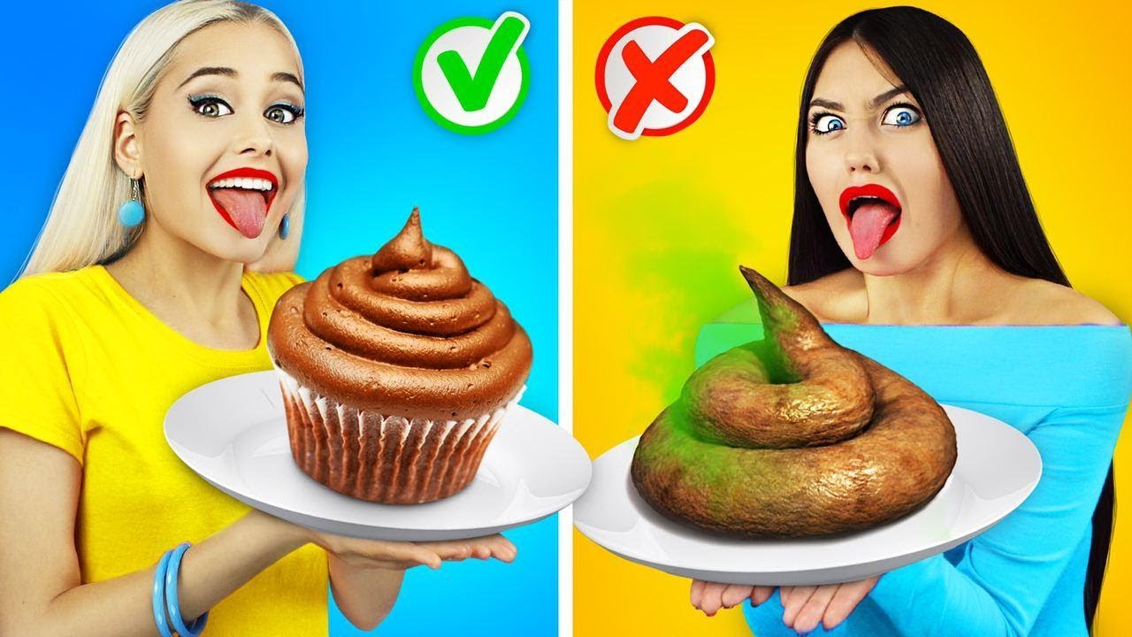 REAL FOOD VS FAKE FOOD CHALLENGE || Eating Giant Ice Cream by RATATA
