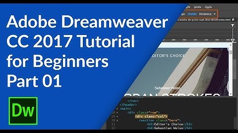 Adobe Dreamweaver CC 2017 Tutorial for beginners Part 01