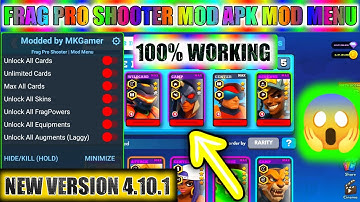 FRAG PRO SHOOTER MOD APK v4.10.1| UNLOCK ALL CHARACTERS & CARDS | UNLIMITED COINS & DIAMONDS |UPDATE