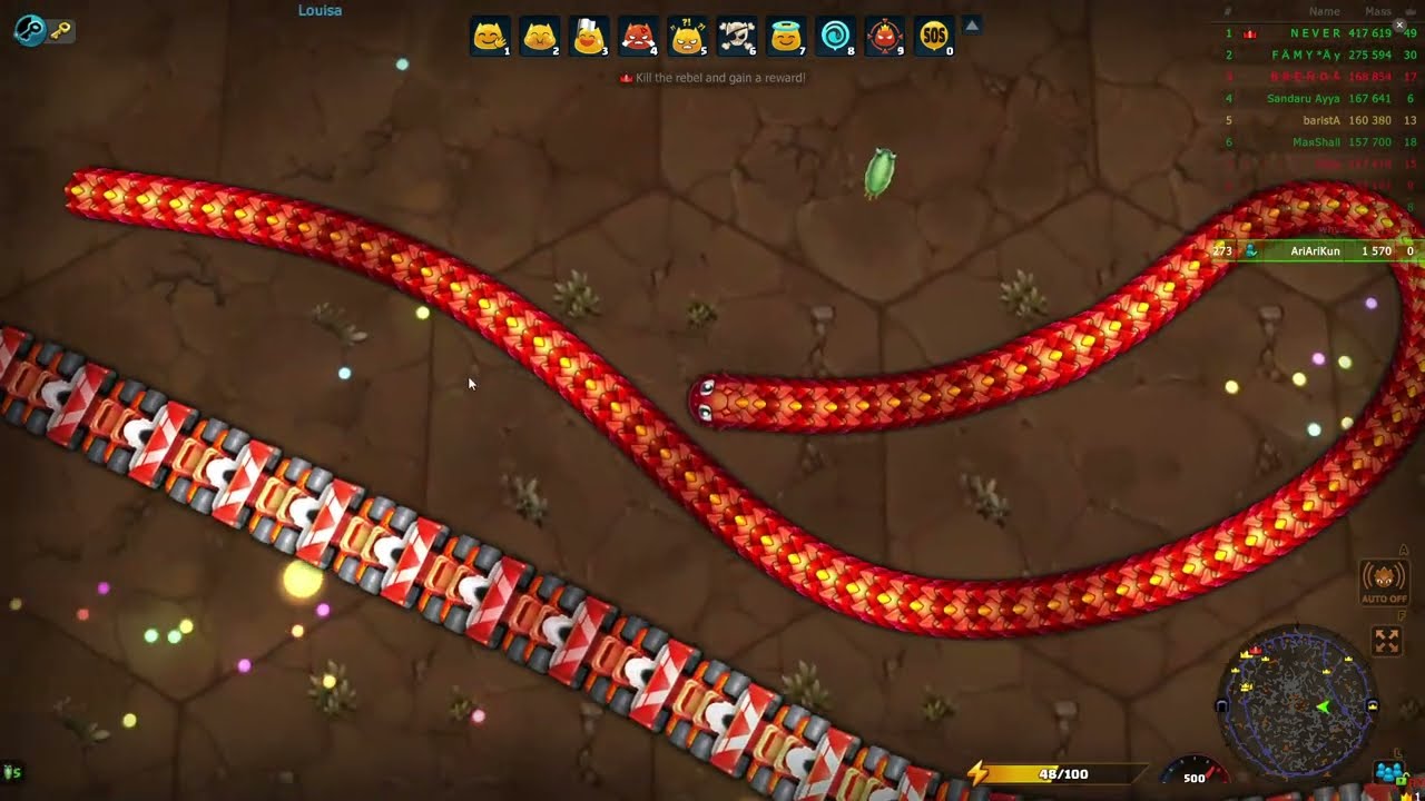 LittleBigSnake io GP#25 Rank73 9123 Suicide