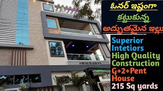 అద్భుతమైన ఇల్లు|| G 2 Pent || 6 portions || B.N Reddy || House For Sale in Hyderabad||