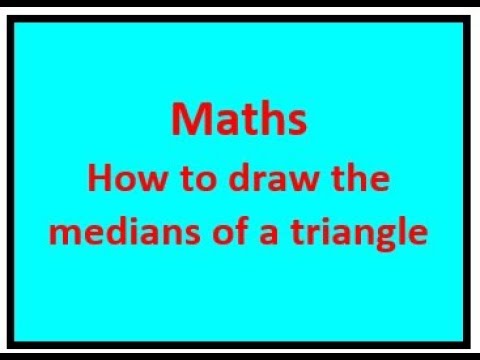 Video: Hoe De Mediaan In Een Driehoek Te Tekenen