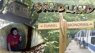 Visiting Sandland for Crazy Homemade Tunnels, Trails, Treehouses, and Trains!