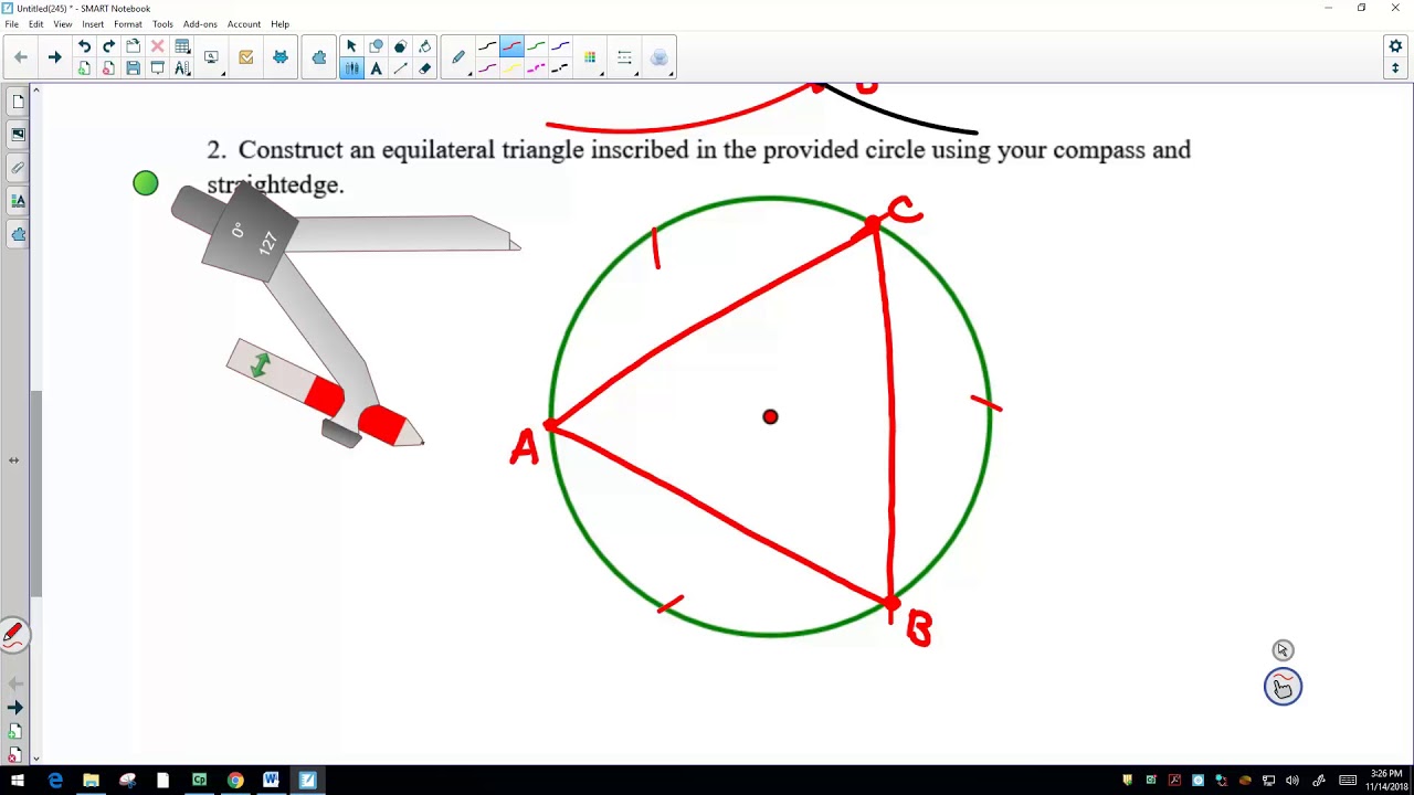 Constructing an Equilateral Triangle, Hexagon and Square - YouTube