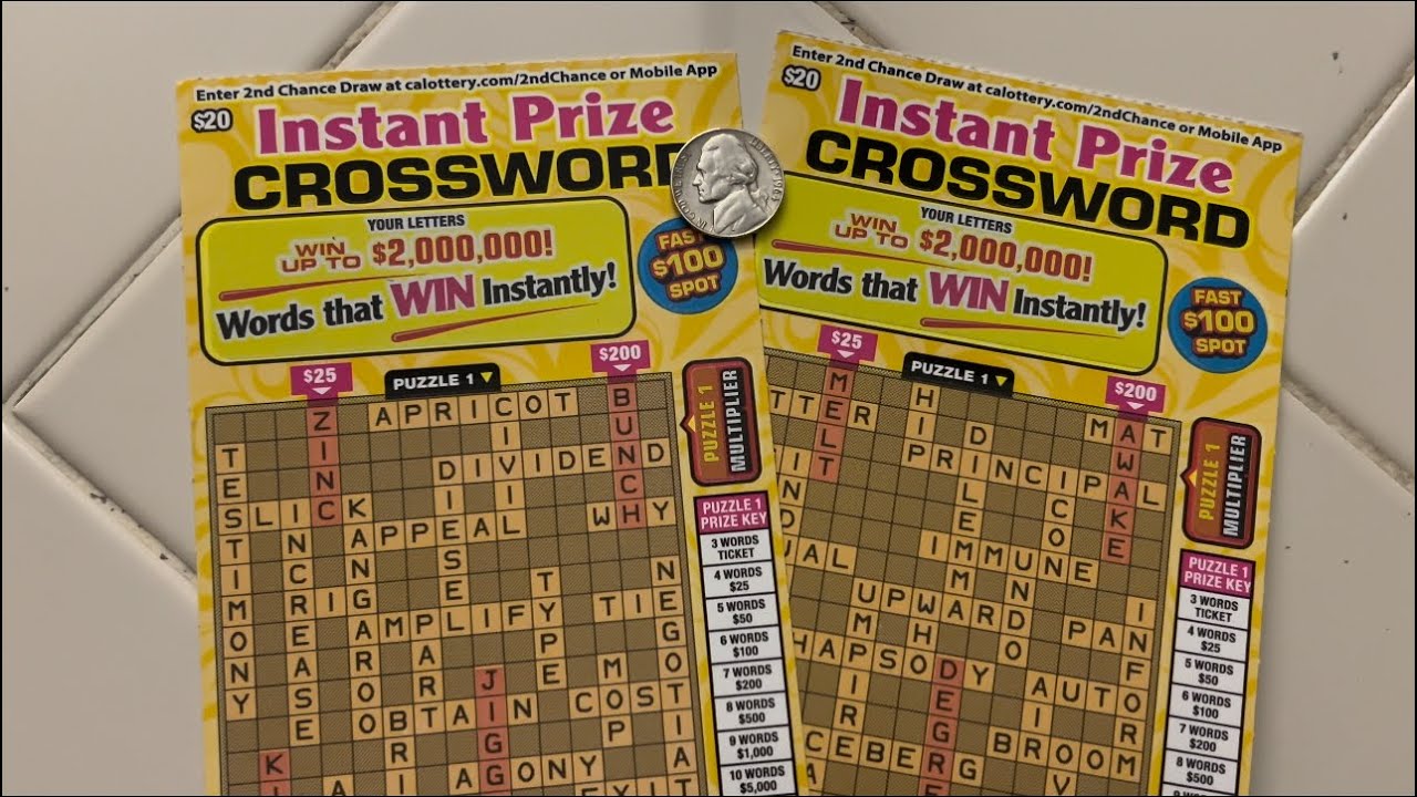 CA scratchers!! More instant prize Crosswords!! YouTube