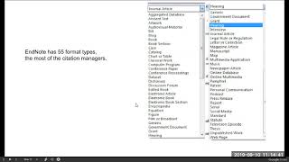 Choosing a Citation Manager Fall 2019