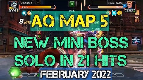 MCOC Alliance Quest Map 5 New Mini Boss Human Torch Solo - Marvel Contest of Champions February 2022