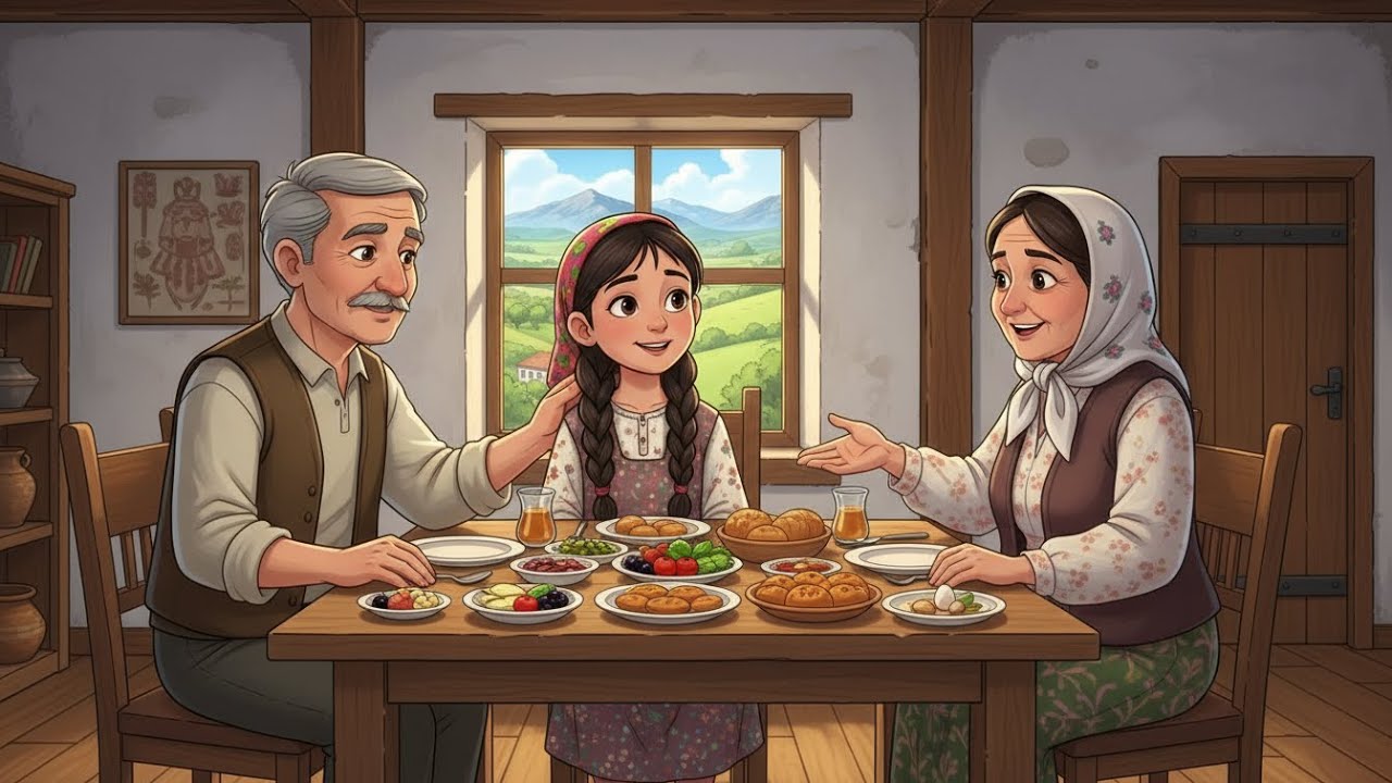 A Turkish Girl’s Love-Filled Shakshuka Breakfast 💛 | A Story of Care & Family| Ghibli Style Video
