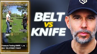 HOW to USE your BELT vs a KNIFE in a Street Fight | Nick Drossos