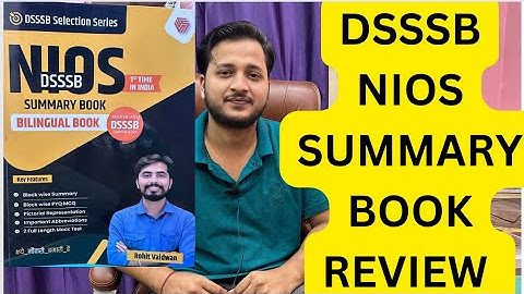 DSSSB NIOS BOOK REVIEW OF ROHIT VAIDWAN SIR || NIOS book review ||​⁠dsssb2023|| dsssb pedagogy ||