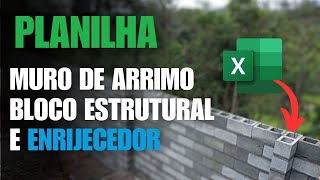 RETAINING WALL CALCULATION SPREADSHEET with REINFORCED BLOCKS