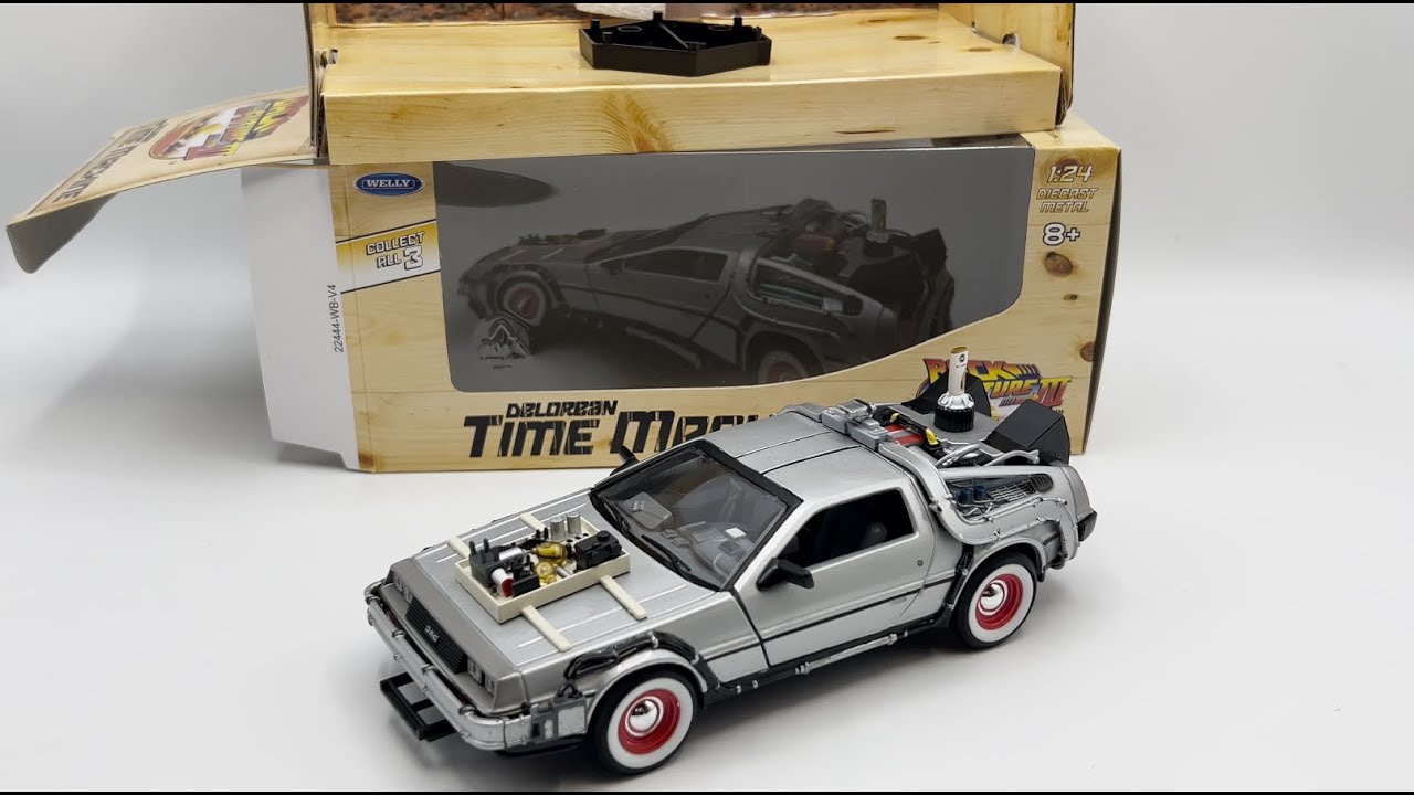 Welly Delorean Time Machine Back To The Future 3 1:24 Scale 22444W