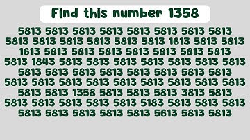Find the Hidden Number 1358 and PROVE Your Skills