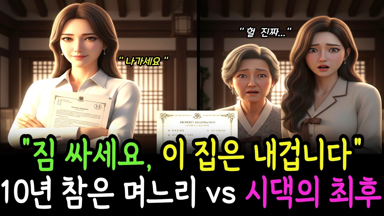 짐 싸세요, 이 집은 내겁니다 10년 참은 며느리 vs 시댁의 최후