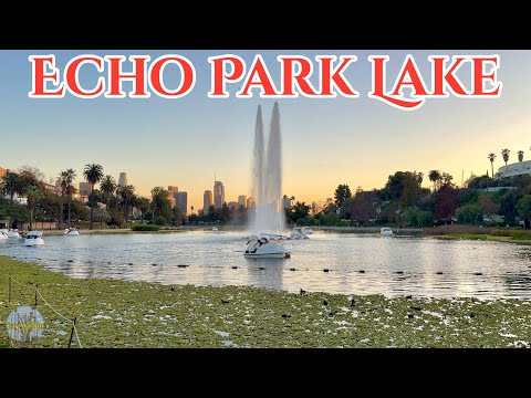 Echo Park Lake🌴| Los Angeles, California 🇺🇸 [4K]