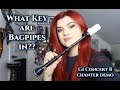 What key are bagpipes in  g1 concert b chanter