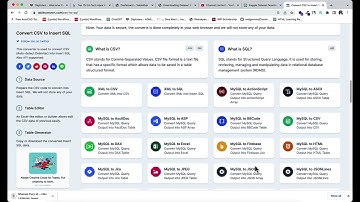 Converting CSV to SQL