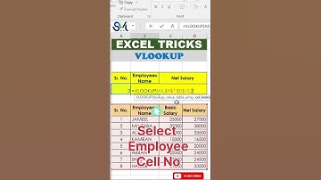 Excel Tricks VLOOKUP Formula #shorts #youtubeshorts #synergymtech