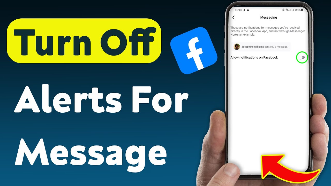 How To Turn Off Notifications For Message On Facebook (Updated) - YouTube
