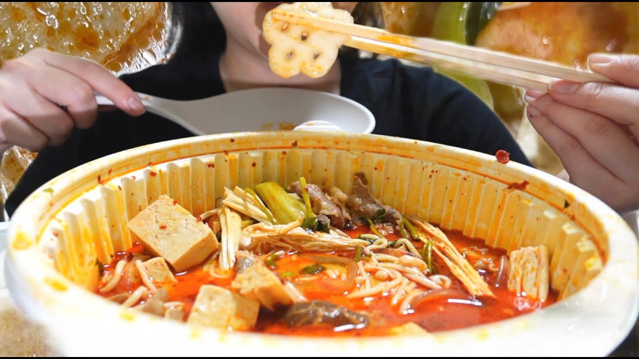 연근모양 분모자와 대나무 죽순 맛에 반해버린 마라탕 먹방