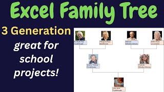 Simplest Excel Family Tree - Great For Young Genealogists
