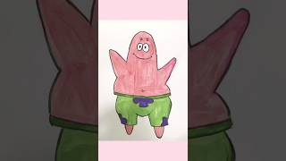 Easy way to draw a Patrick Star #spongebob #patrickstar #drawings #shortsfeed #youtubeshorts #viral