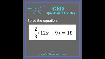 GED® Math: 3 Step Equation with Fraction (1.2, Adv, # 10)
