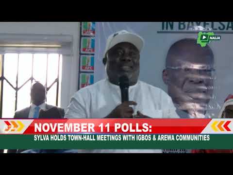 NOVEMBER 11TH POLLS: APC Guber Candidate, Sylva Holds Town-Hall Meeting with Igbo, AREWA Communities