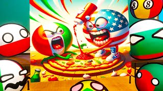 Countryballs School: Draws USA Ketchup on Pizza Italy Trigger 3 by GyLala 9,595 views 1 month ago 7 minutes, 27 seconds