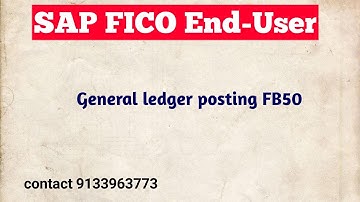 how to post GL posting in SAP fico Telugu ||general ledger posting sap telugu