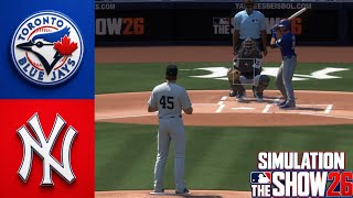 Toronto Blue Jays vs New York Yankees GAME 2 SIMULATION | Aug 22nd GAMEPLAY | MLB THE SHOW 26 Ps5