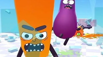 Hit Tomato 3D: Knife Master hyper casual game play