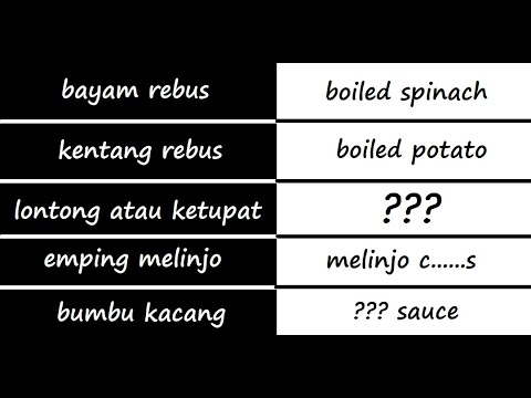 Bahasa Inggris Gado Gado Translation